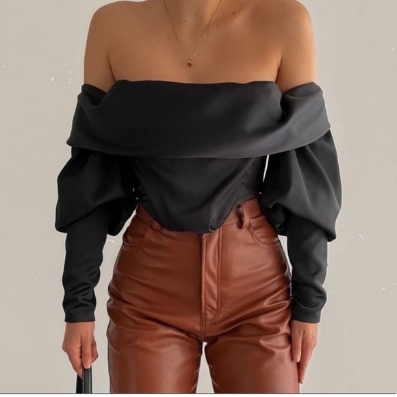 NWT House of CB Inaya High Waist Faux Leather Trousers Pants Sz XS $198 - Picture 4 of 11